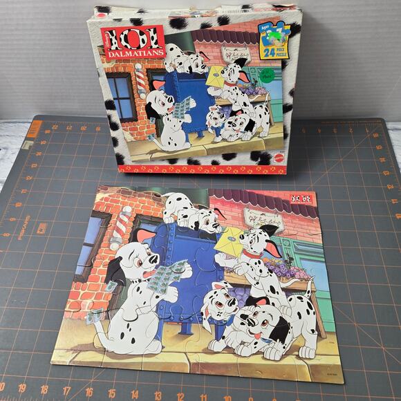 VTG Mattel 101 Dalmatians 24 Piece Jigsaw Puzzle 1996 Ages 3 to 7 Mailbox Stamps - Picture 4 of 6